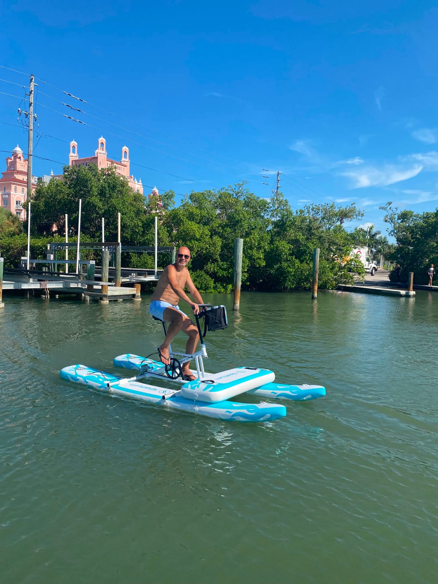 Spatium water bike on St. Pete Beach